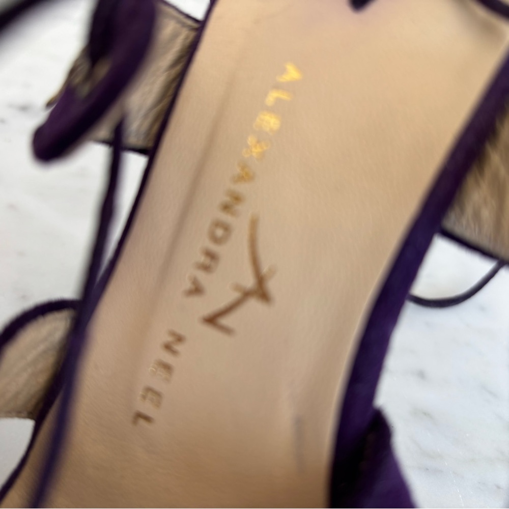Alexandra Neel Strappy Purple Heels - Picture 5 of 6